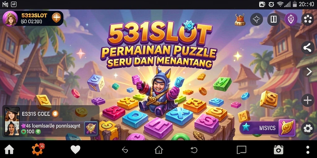 Tangkapan layar gameplay seru dalam 531SLOT, penuh teka-teki warna-warni.