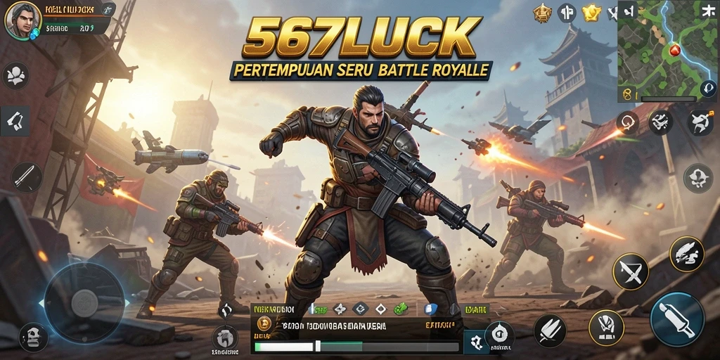 Screenshot gameplay 567LUCK menampilkan pertarungan mendebarkan antar pemain.