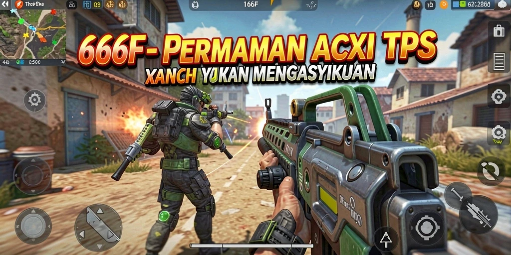 Tangkapan layar dari gameplay seru di 666F menunjukkan aksi tembak-menembak yang mendebarkan.