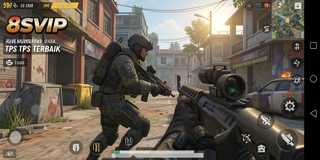 Screenshot gameplay 8SVIP menampilkan aksi tembak-menembak yang intens.