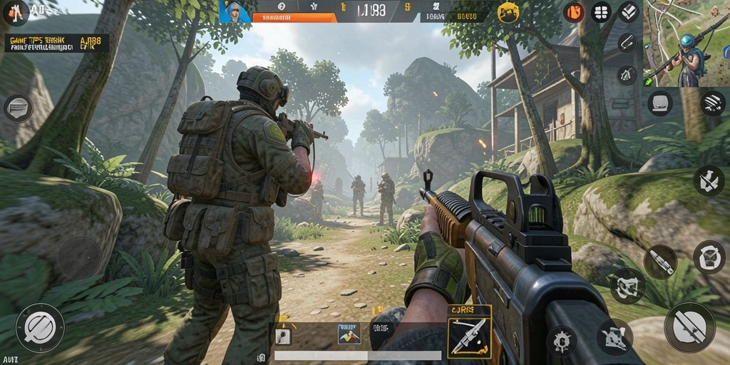 Tampilan gameplay seru dari AJR88 saat bertarung di medan perang.