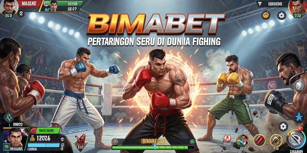 Screenshot gameplay pertarungan intens di BIMABET.