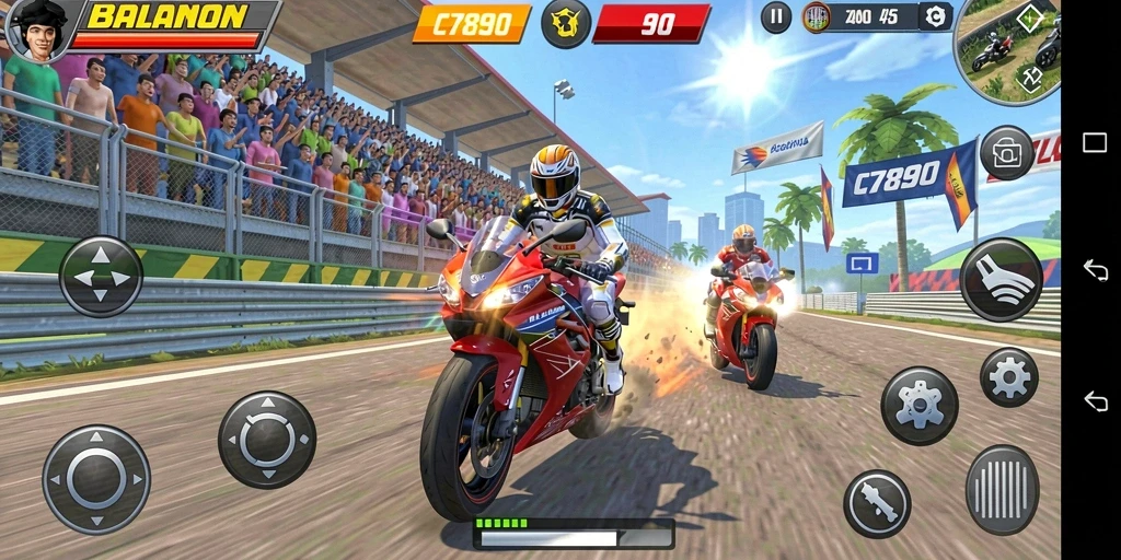 Tampilan gameplay C7890 yang seru dan mendebarkan.