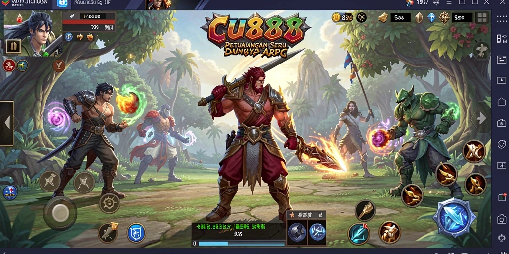 Tampilan gameplay menarik dari CU888 dalam petualangan ARPG.