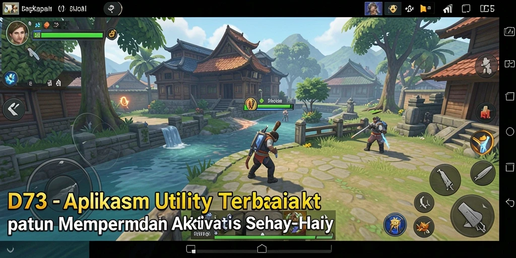 Tampilan antarmuka utama D73 yang intuitif dan fungsional.