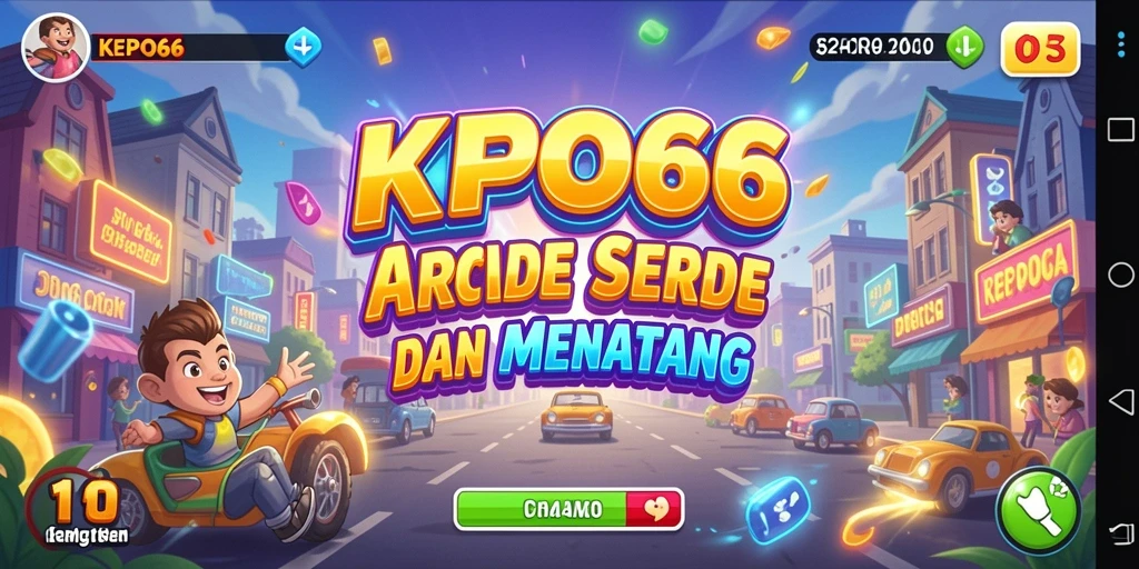 Screenshot menampilkan aksi seru dalam permainan Arcade KEPO66.