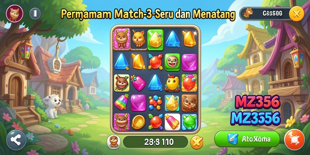Gameplay seru dari MZ356 dengan kombinasi permata yang menantang.