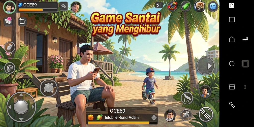 Tampilan gameplay OCE69 yang menarik dan penuh warna.