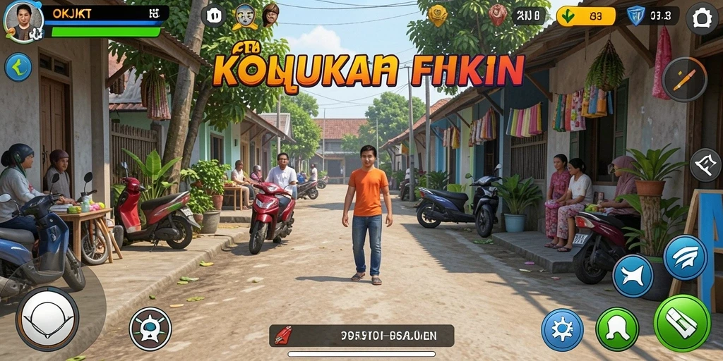Tampilan gameplay <strong>OKJKT</strong> dengan interaksi karakter yang seru.