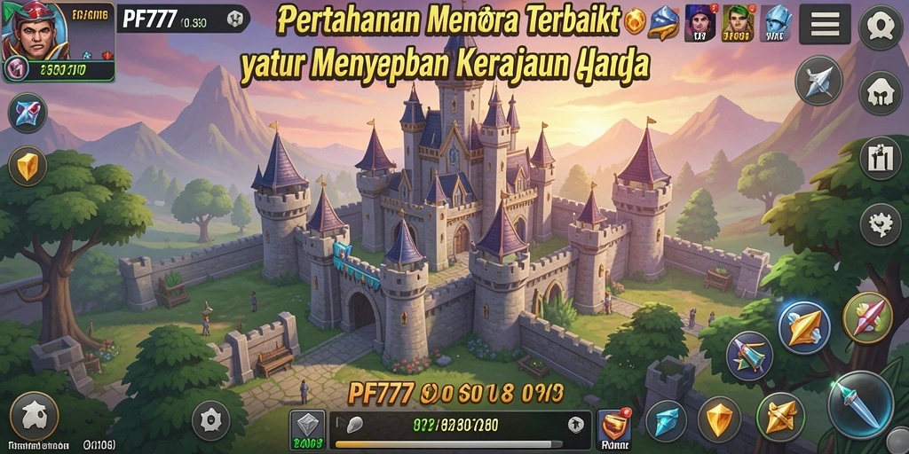 Tangkapan layar menunjukkan aksi seru dalam game Tower Defense PF777.