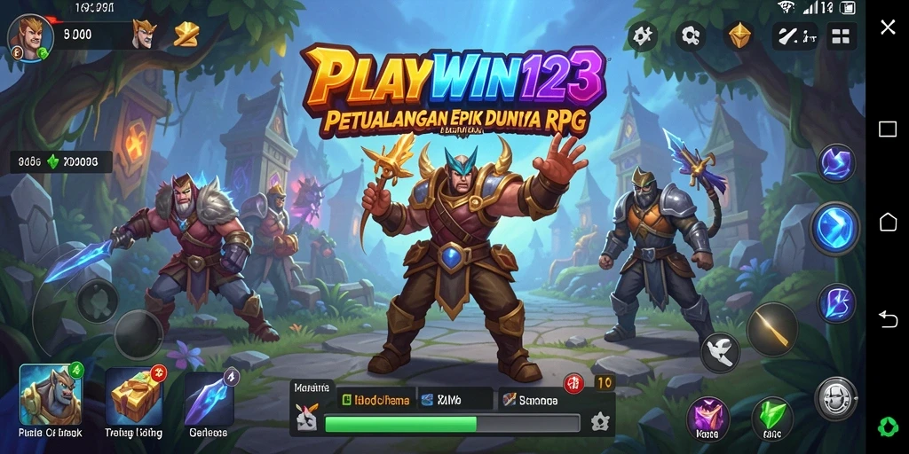 Screenshot gameplay PLAYWIN123 menunjukkan pertarungan seru dengan grafis yang menawan.