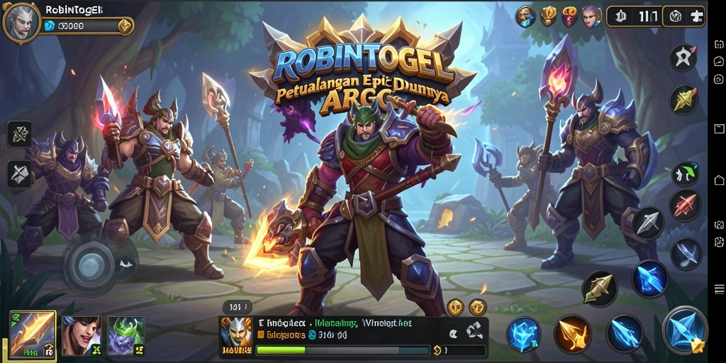 Tampilan gameplay <strong>ROBINTOGEL</strong> menunjukkan aksi petualangan seru yang mendebarkan.