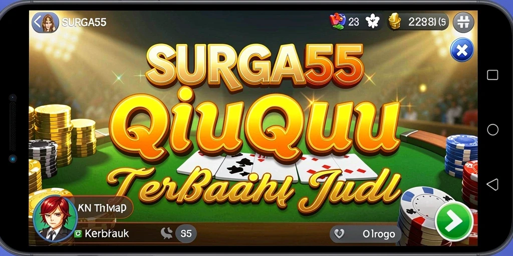 Gameplay seru SURGA55 yang menampilkan kartu QiuQiu.